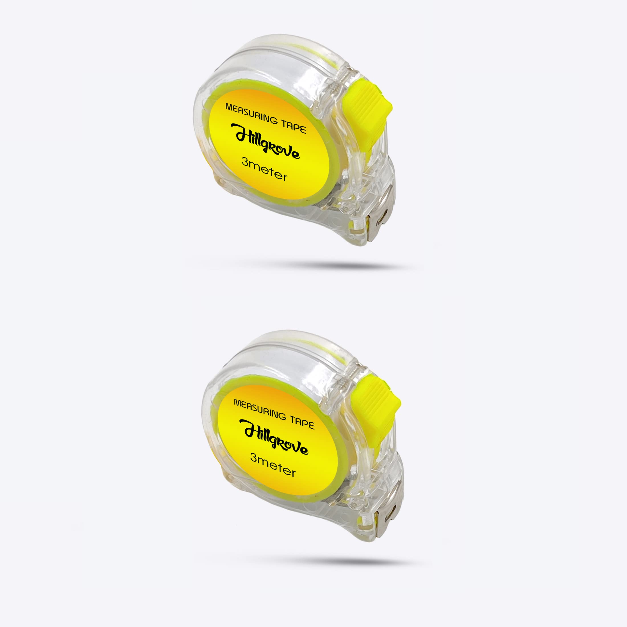 Hillgrove HGCM201M1 Steel Blade Measuring Tape (Pack of 2) - 3M/10ft Auto-Lock Tape Measure with Hand Gloves - Perfect for Construction, DIY Projects & Home Improvement