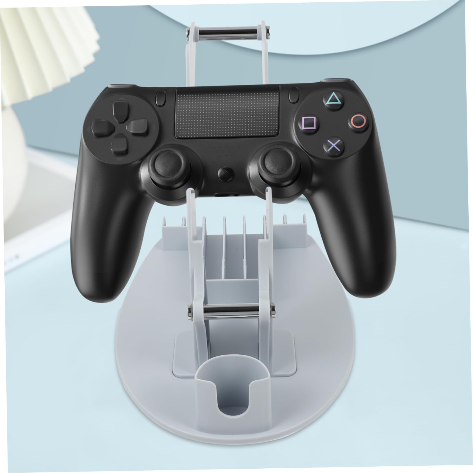1PC White Multifunctional Storage Bracket - Controller Holder, Headphone Stand, Game Accessory Organizer, Phone & CD Storage - Perfect for Gaming Setup & Home Office Organization - Uonlytech
