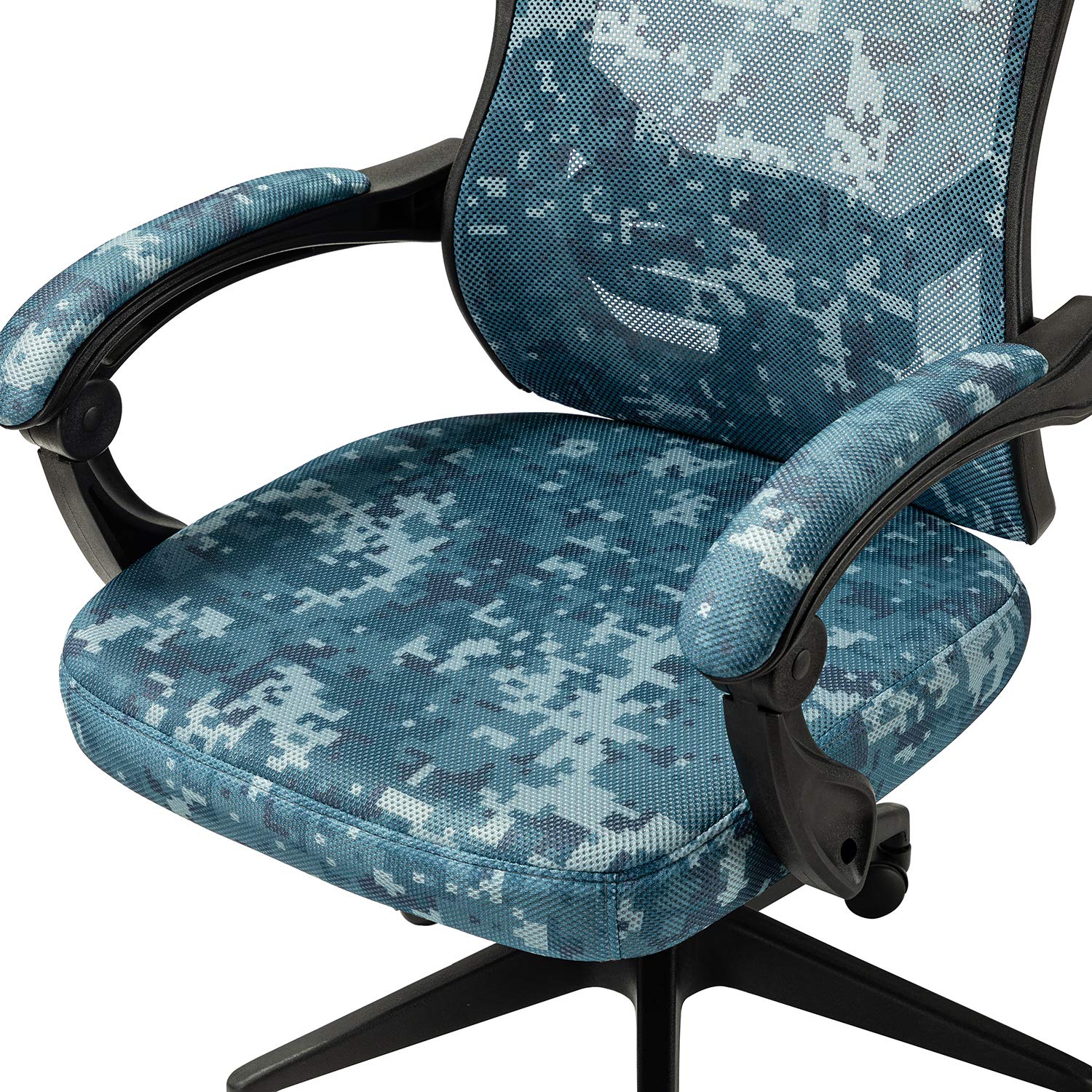 Nina Swivel Camouflage Gaming Chair - Adjustable Height Ergonomic Computer Desk Chair for PC & Console Gaming, Streaming, Home Office, and Study