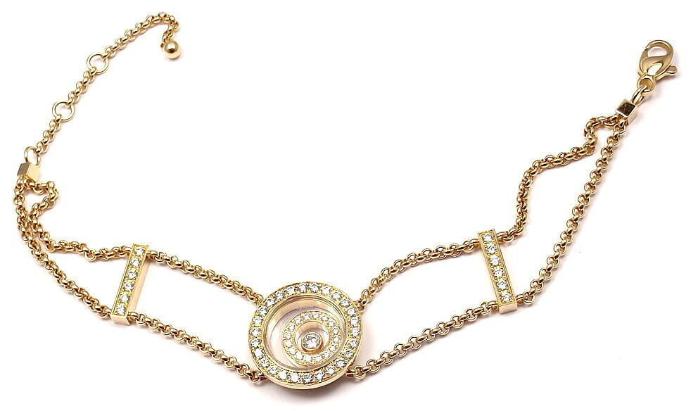 Authentic Chopard Happy Spirit Diamond Chain Bracelet - 18K Gold & 0.50ct Diamonds | Luxury Jewelry Gift for Women | Perfect for Weddings, Anniversaries & Special Occasions