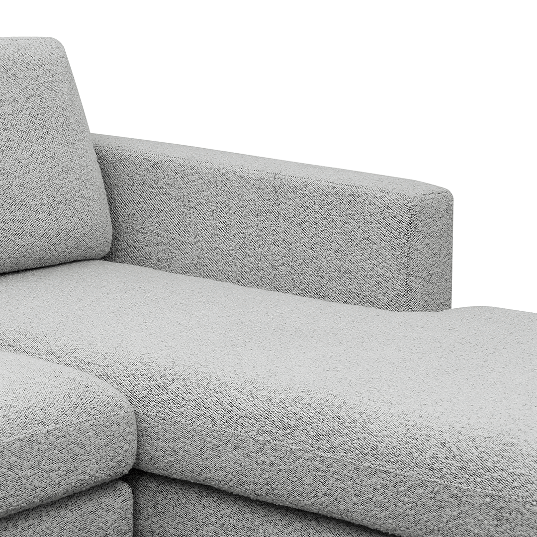 Elena Boucle Fabric Sectional Sofa by Chattel - Modern L-Shaped Couch for Living Room, Lounge & Family Room - Soft Comfortable Upholstered Furniture for Home Decor