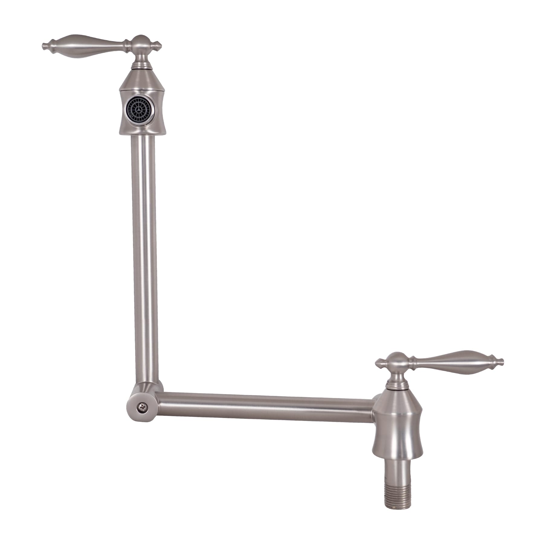 Brushed Nickel Pot Filler Faucet - Swing Arm for Kitchen Sink