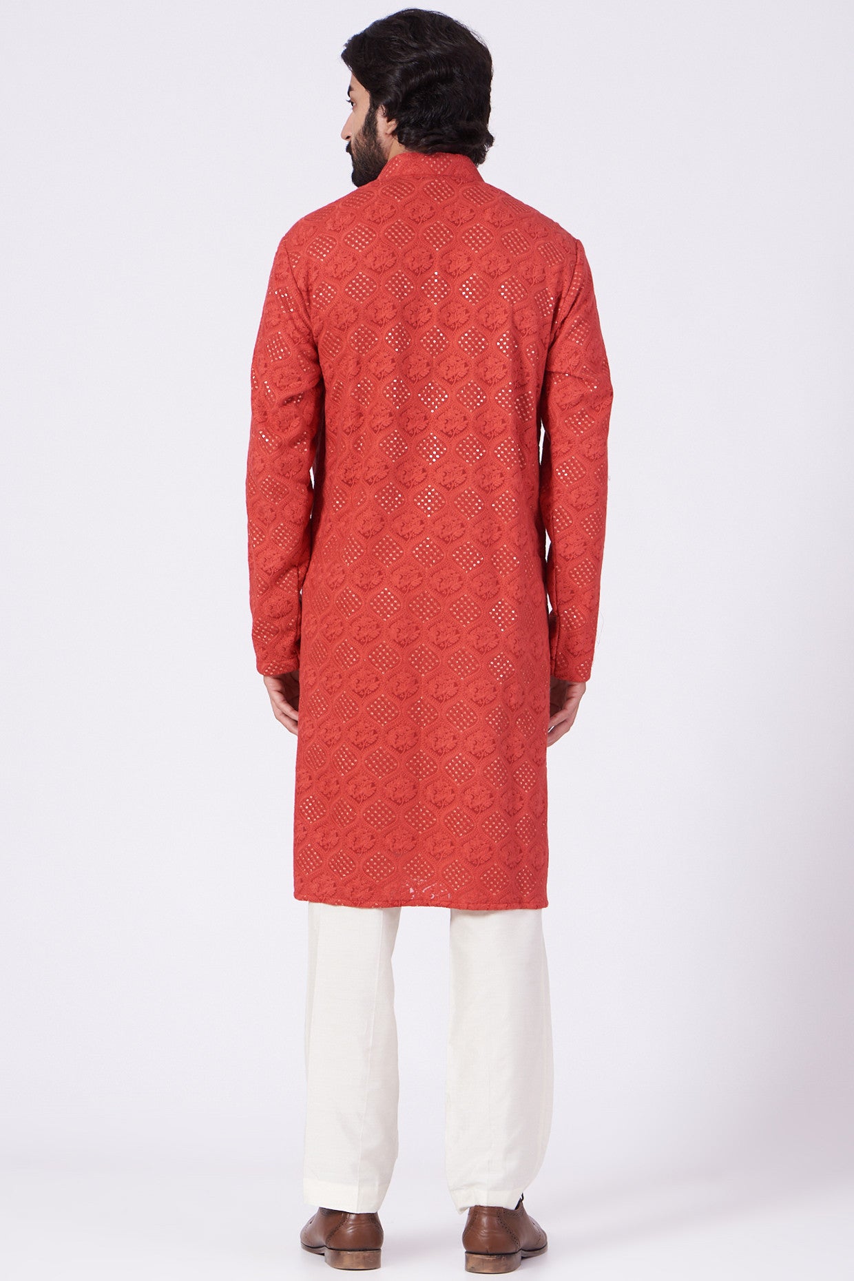 Hand Embroidered Red Kurta for Women | Traditional Indian Ethnic Wear | Perfect for Festivals, Weddings & Cultural Events