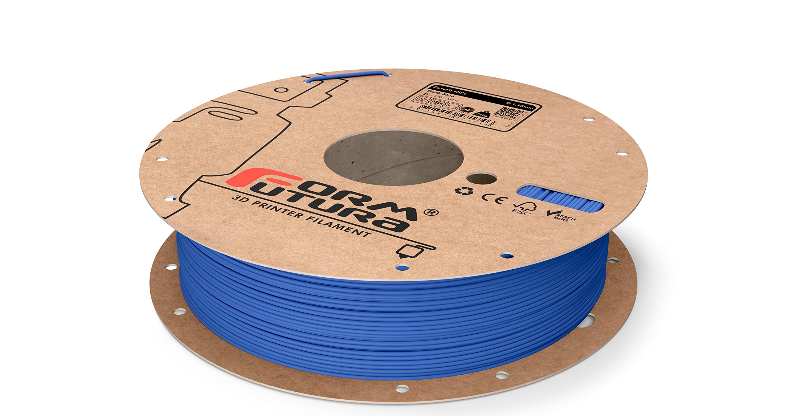 HIPS 3D Printer Filament 1.75mm - EasyFil Dark Blue 750g for Smooth Printing - Perfect for Model Prototyping, DIY Projects & Educational Use