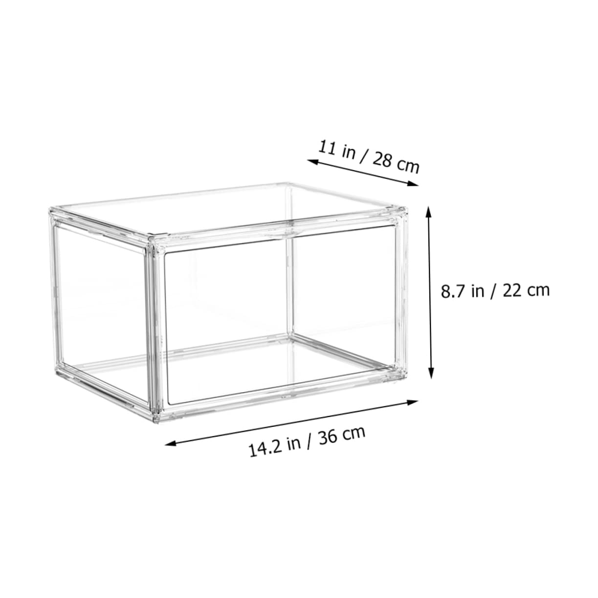 Acrylic Storage Box with Lid - Stackable Plastic Organizer for Cereal, Baby Toys, Kids Action Figures, Blocks & Puzzles - Perfect for Pantry, Playroom & Closet Organization