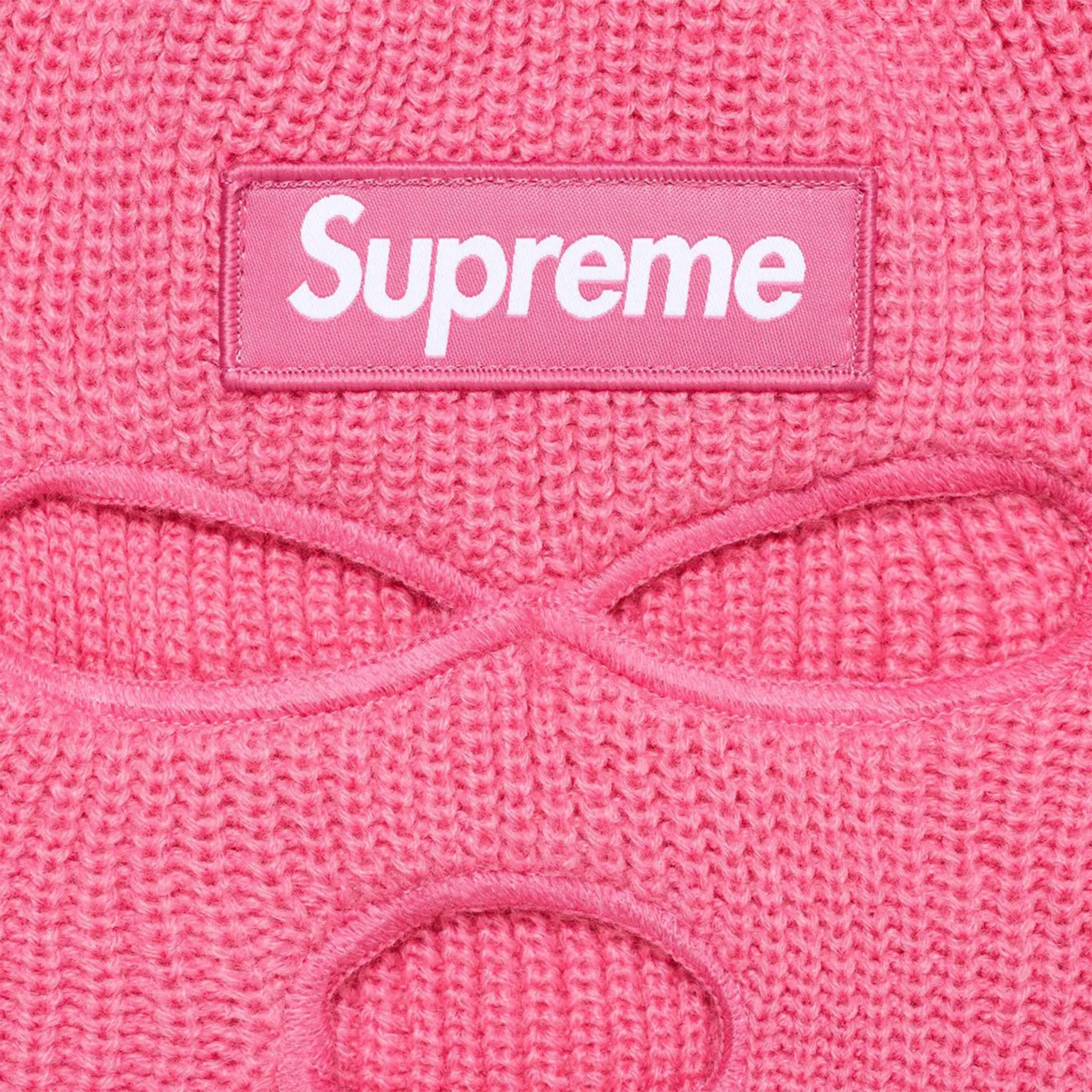 Supreme New Era Box Logo Balaclava - Pink Ski Mask for Winter Sports & Outdoor Activities