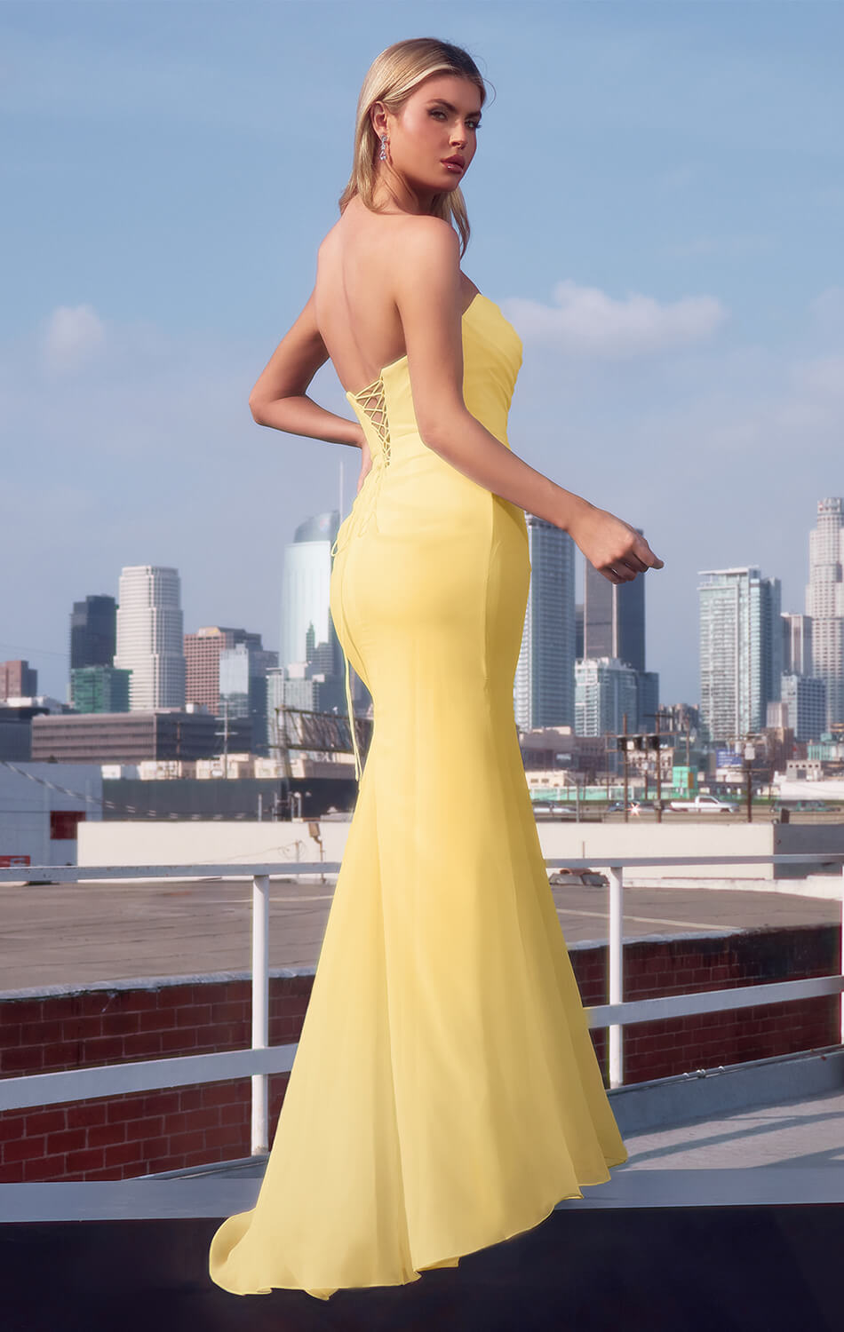 Elegant Chiffon Strapless Long Gown - Perfect for Prom, Evening Parties & Formal Events
