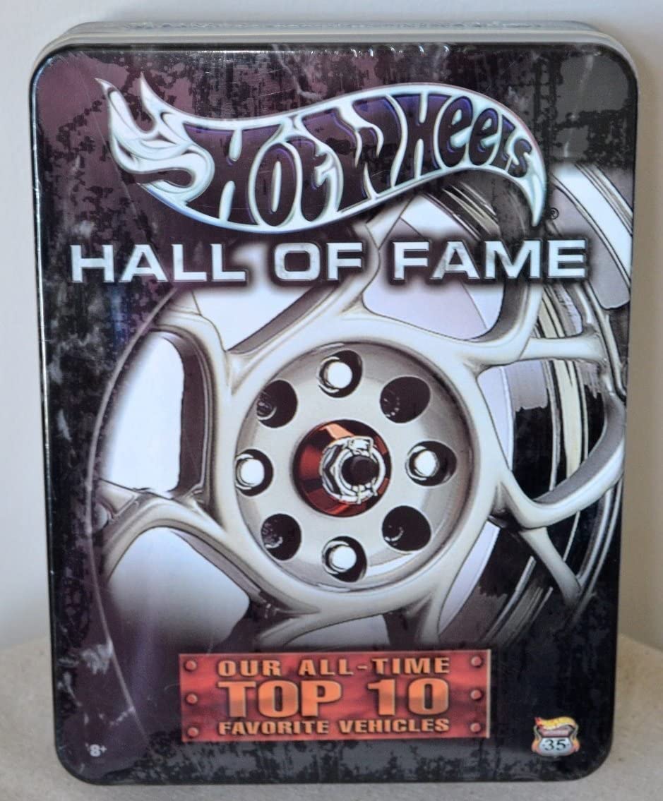 Hot Wheels Hall of Fame Top 10 Tin Set - New & Sealed Collectible Die-Cast Cars (Includes Dairy Delivery & '67 Camaro) - Perfect for Collectors, Gifts & Playtime Fun