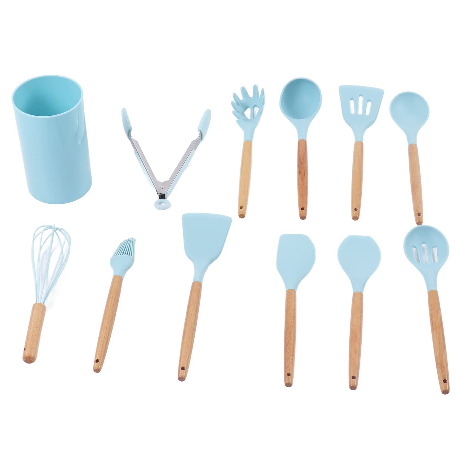 12-Piece Non-Stick Silicone Cooking Utensil Set - Heat Resistant Kitchen Tools for Baking, Frying & Grilling - Perfect for Home Chefs & Restaurant Use