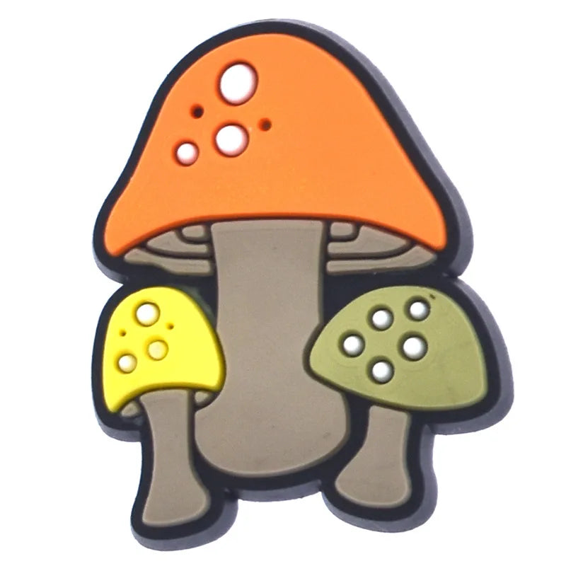 Mushroom Shoe Charms for Crocs - Cute Clog Decorations for Kids, Men & Women - Fun Shoe Accessories for Sandals, Jeans & Buckle Shoes - Perfect for School, Parties & Everyday Fashion
