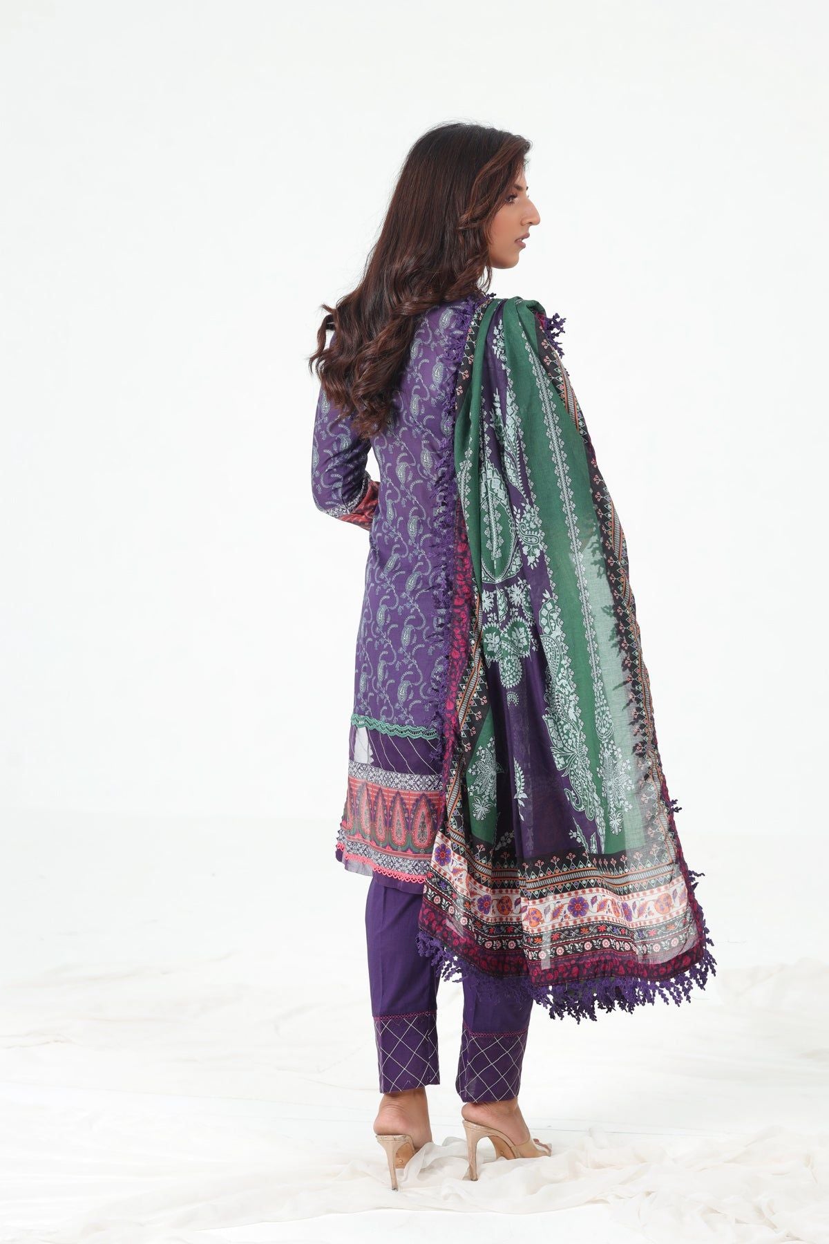 Asim Jofa Basic Print Suit - Elegant Pakistani Designer Outfit for Women | Perfect for Weddings, Parties & Special Occasions