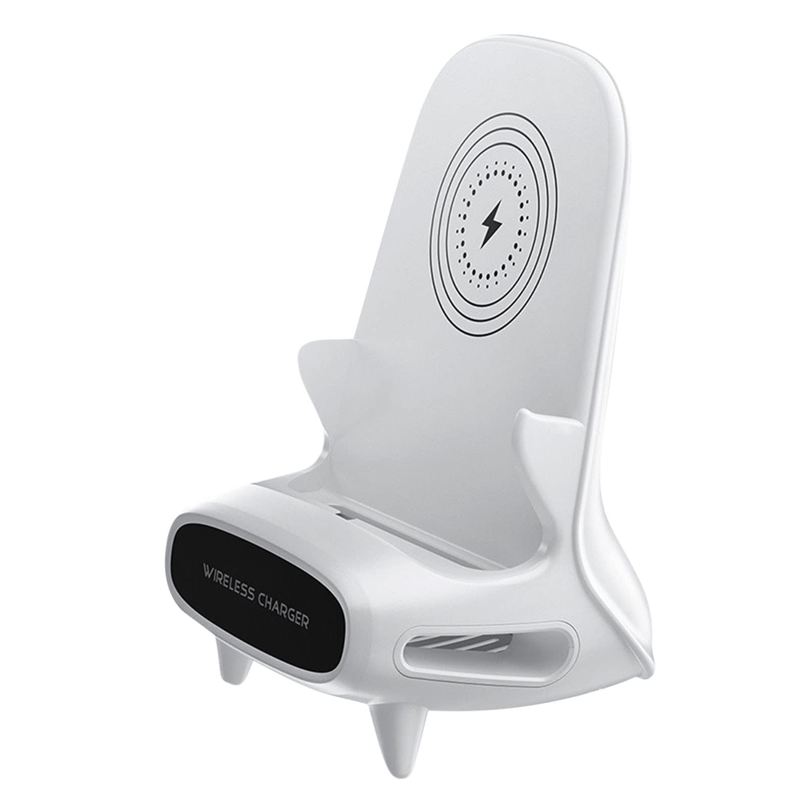 15W Qi Wireless Charger - Portable Mini Chair Charging Stand for iPhone, Samsung, AirPods - Fast Wireless Charging Pad for Home, Office, Car & Travel Accessories