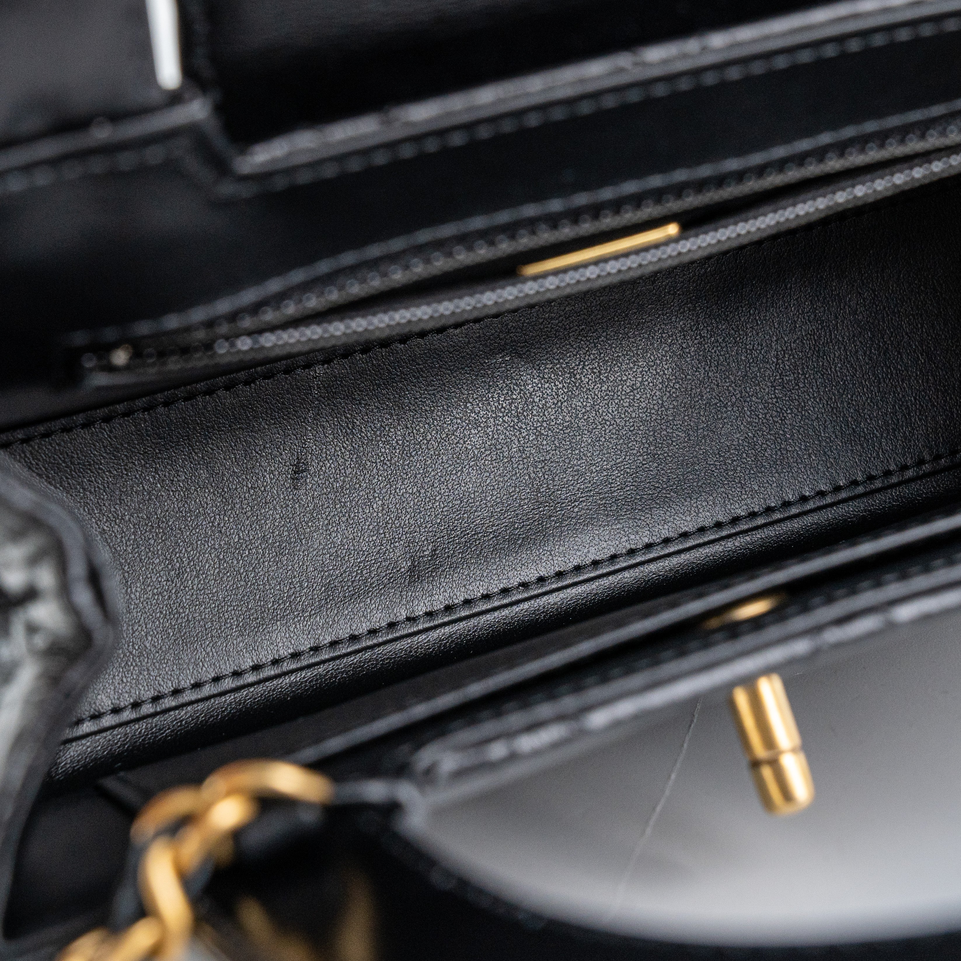Chanel 23K Kelly Bag Small Black Microchip Leather Crossbody Bag - Luxury Designer Handbag for Women, Perfect for Date Night & Special Occasions