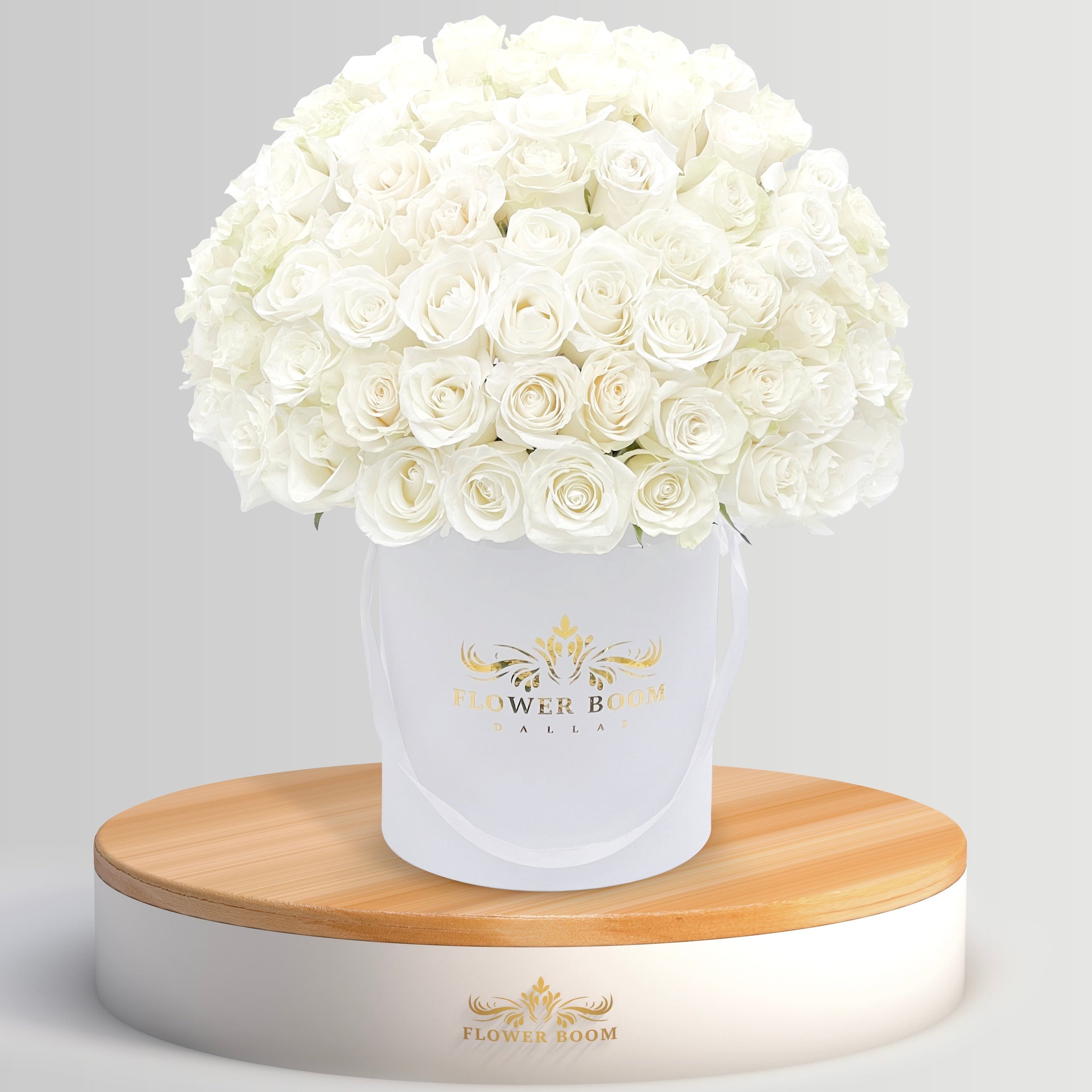 Premium White Rose Gift Box - Elegant Floral Arrangement for Birthdays, Anniversaries & Special Occasions