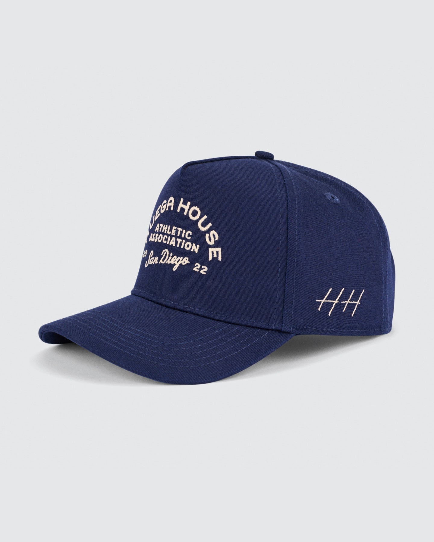Premium Navy Blue Baseball Cap - Athletic Association Embroidered Logo Hat for Men & Women - Comfortable Adjustable Snapback for Sports, Outdoor Activities & Casual Wear