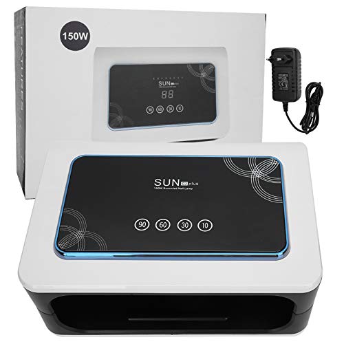 150W LED Nail Gel Curing Light Machine - Professional UV Nail Polish Dryer for Gel Nails - Fast Drying Nail Art Tool with Timer - Perfect for Home & Salon Manicure & Pedicure (EU Plug)
