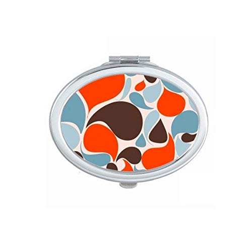 DIYthinker Colorful Water Droplets Art Deco Hand Mirror - Portable Folding Double-Sided Makeup Mirror with Stand, Perfect for Travel, Home Vanity & Gift Giving