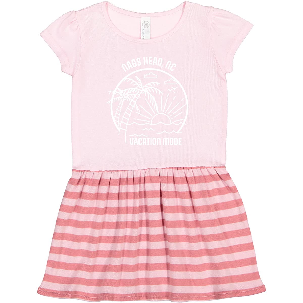 Inktastic Summer Vacation Mode Nags Head North Carolina Toddler Dress - Cute Girls' Beach Outfit for Family Trips & Seaside Adventures