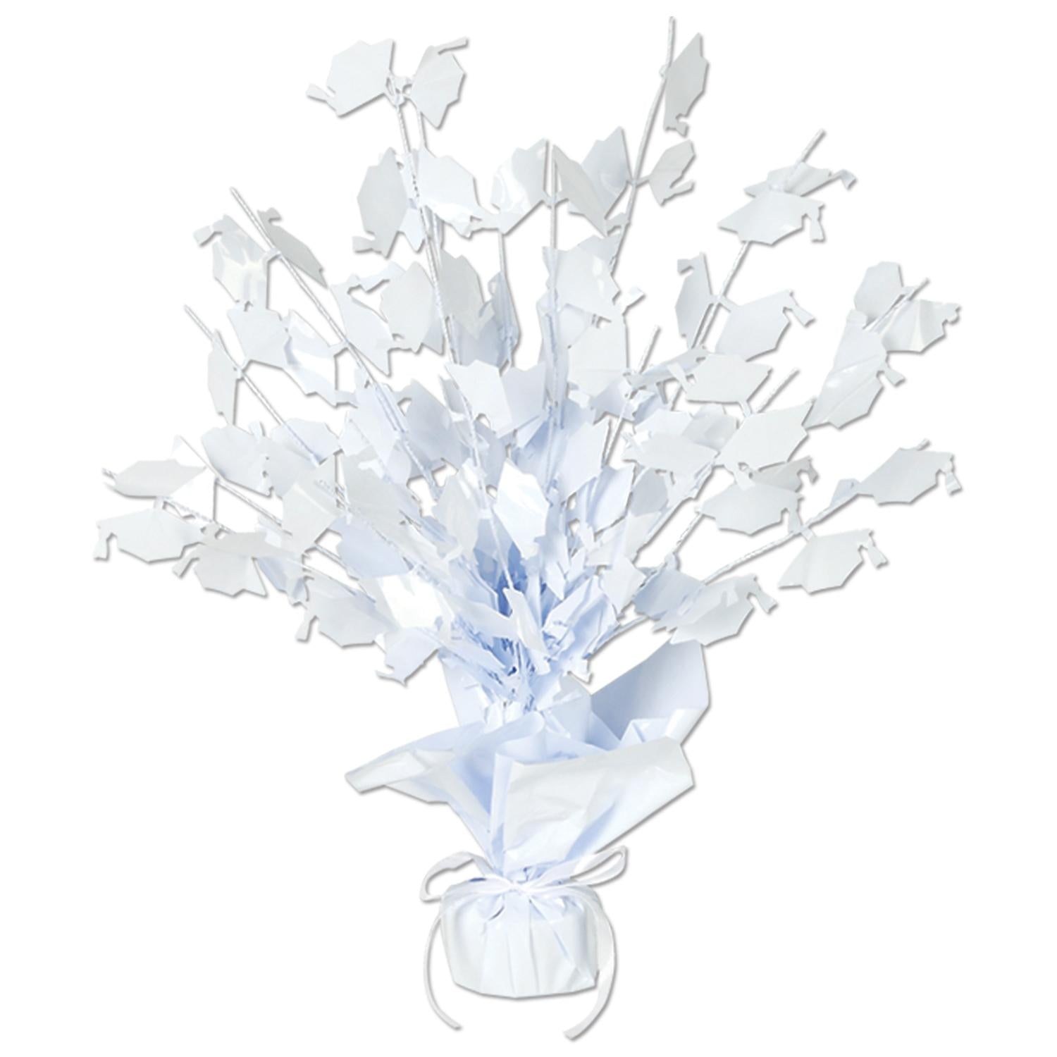12-Pack White Graduation Party Centerpieces by Beistle - Perfect for Graduation Decorations, Table Centerpieces, and Party Supplies