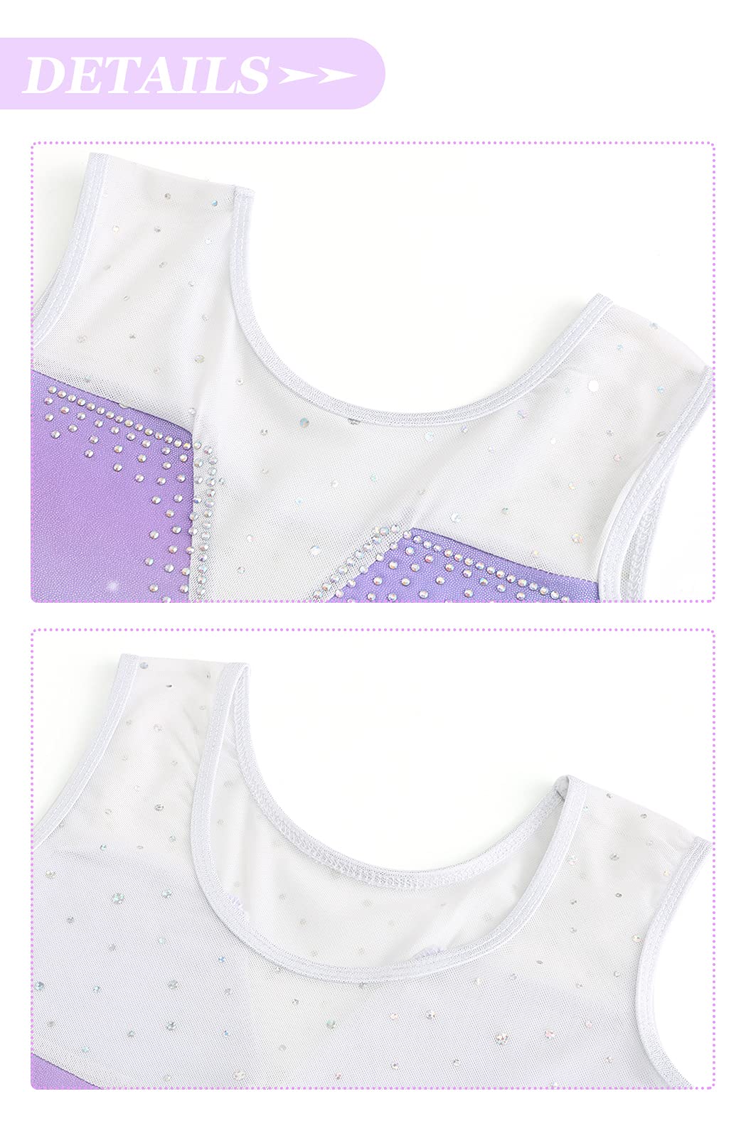 Happy Cherry Little Girls One Piece Gymnastics Leotard - Long Sleeve Athletic Ballet Dance Leotards for Ballerina, Dancewear for Recitals, Performances & Practice