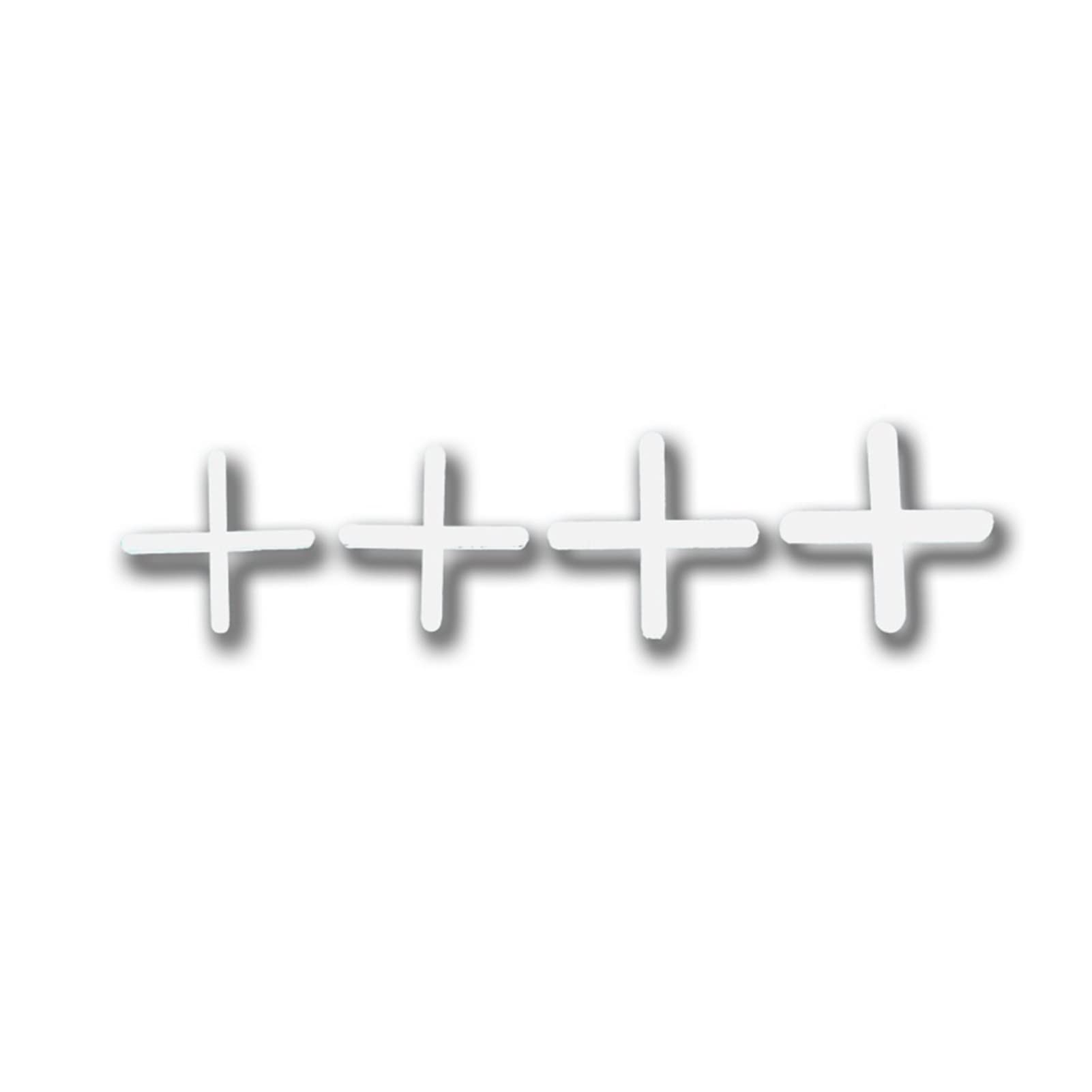 100pcs White Plastic Cross Ceramic Tile Spacers - 1mm Inner Diameter for Precise Tile Alignment - Perfect for Bathroom, Kitchen & Floor Tiling Projects