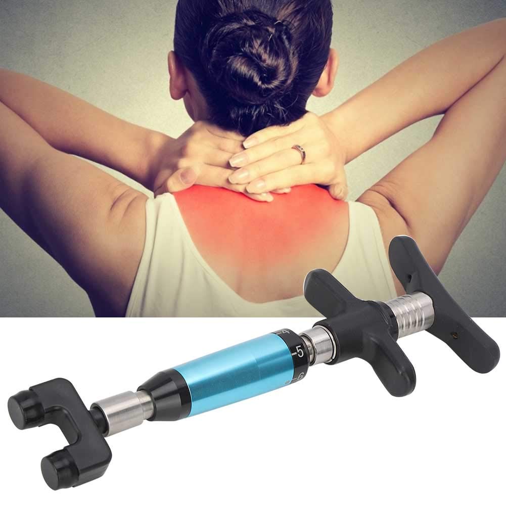 Spine Chiropractic Massager & Stimulator - 304 Stainless Steel Body, Durable Mechanical Design for Home & Office Use - Relieves Back Pain, Improves Posture - Perfect for Work Breaks, Post-Workout Recovery & Stress Relief (4 Heads)