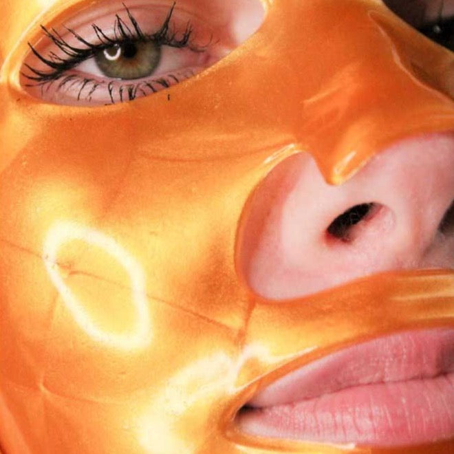 Premium Gold Infused Collagen Face Mask for Anti-Aging & Skin Rejuvenation - Hydrating Treatment for Glowing Skin at Home Spa & Special Occasions