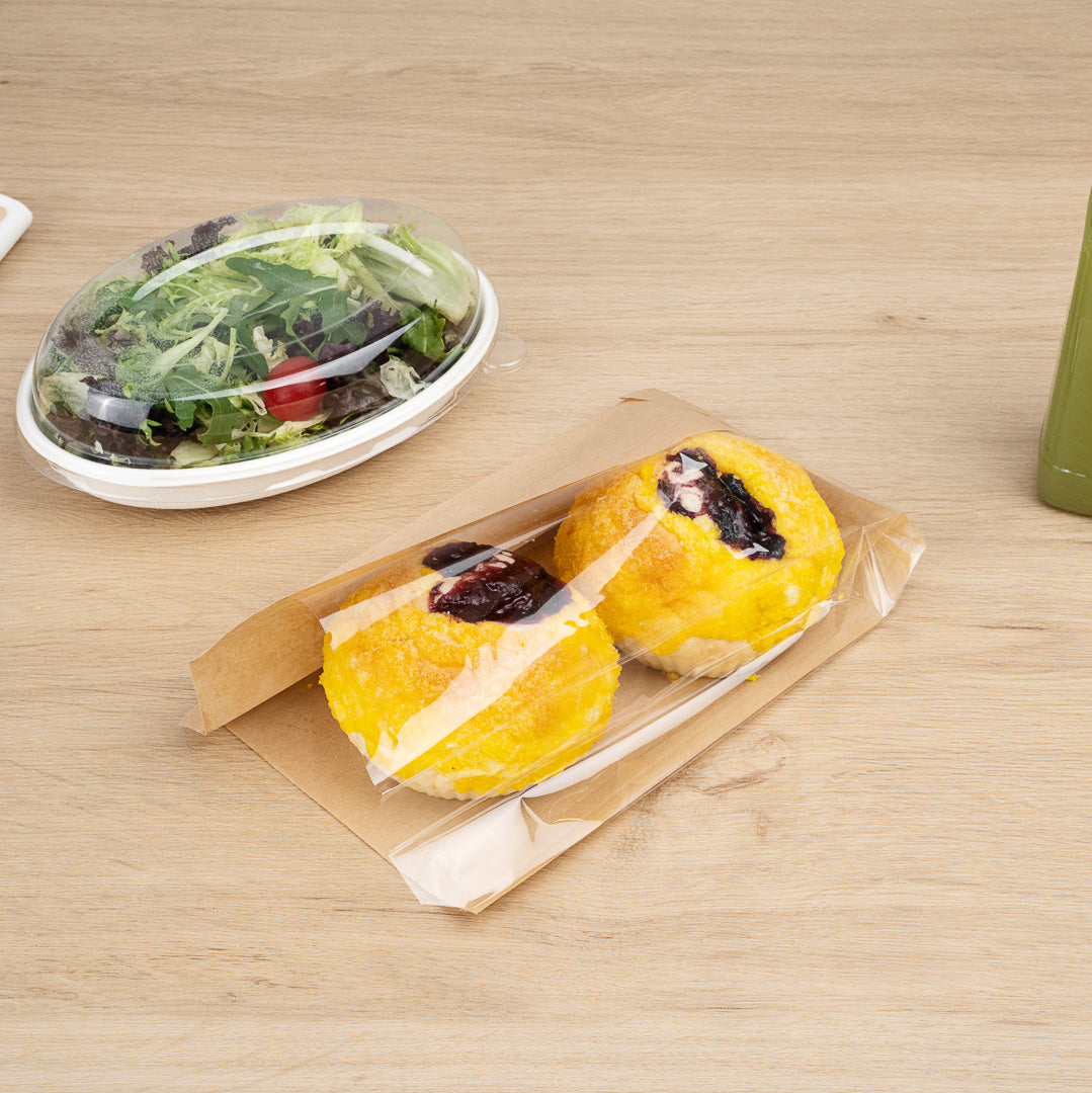 Eco-Friendly Kraft Paper Bread Bags with Side Window - 6