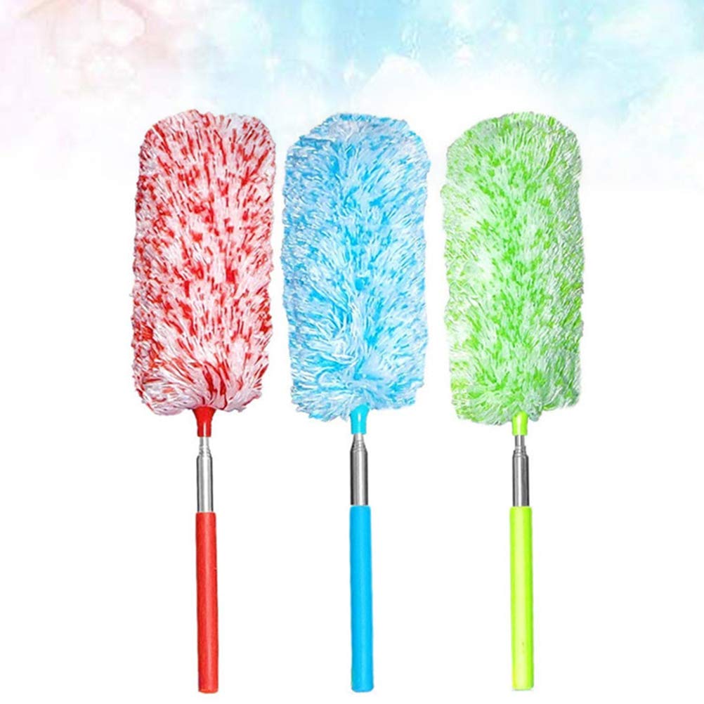 3-Pack Long Handle Duster Cleaning Tools - Extendable Feather Duster for Home, Kitchen, and Hard-to-Reach Areas - Perfect for Dusting Ceilings, Fans, and High Shelves