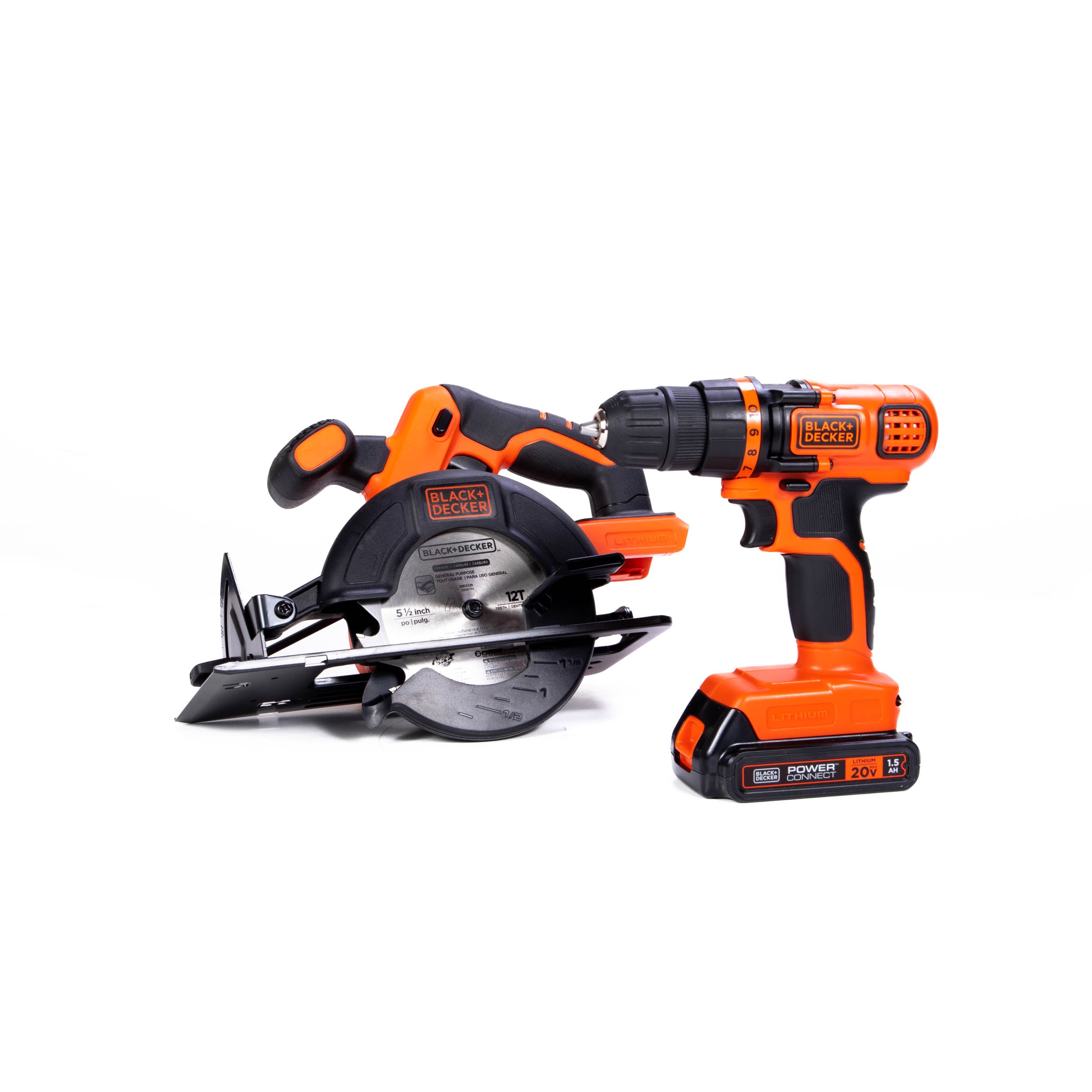 20V MAX* POWERCONNECT™ Cordless Drill/Driver & Circular Saw Combo Kit - Lithium-Ion Battery, Lightweight, for DIY Projects & Home Improvement