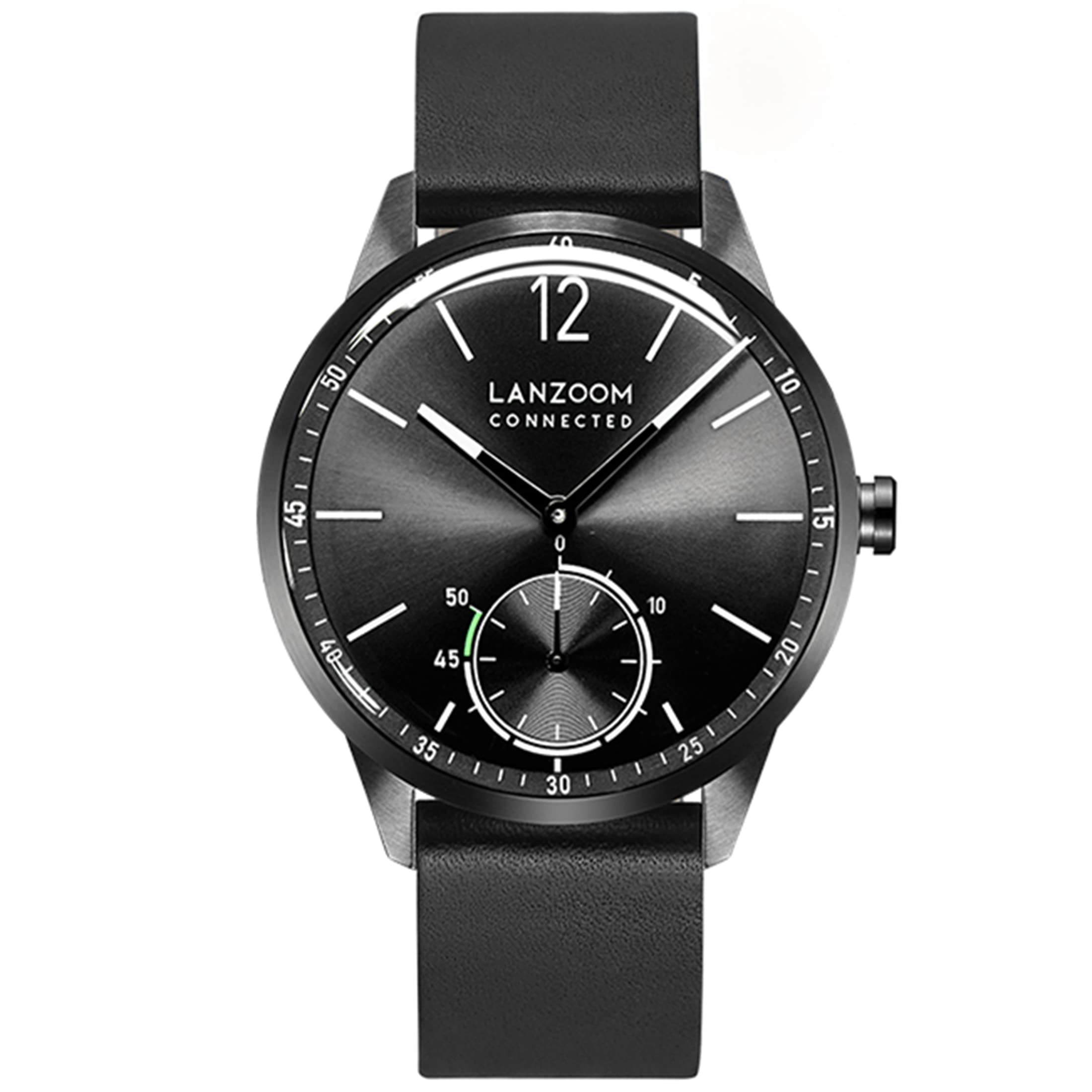 LANZOOM Men's Slim Minimalist Quartz Watch - Stainless Steel Case with Genuine Leather Strap, Water Resistant Dress Watch for Business, Casual & Formal Occasions - Perfect Gift for Father's Day, Valentine's Day, Anniversary, Birthday & Christmas