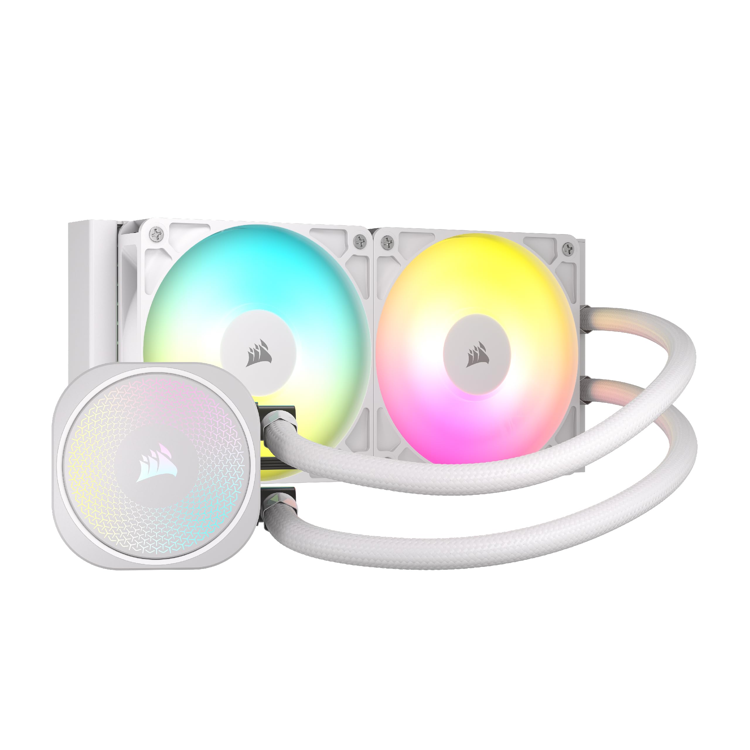 CORSAIR Nautilus 240 RS ARGB Liquid CPU Cooler - 240mm AIO RGB Water Cooling System for Intel LGA 1851/1700 & AMD AM5/AM4 - Low-Noise Design with 2X RS120 ARGB Fans - Daisy-Chain & Direct Motherboard Connection - White - Perfect for Gaming PCs, Workstations & High-Performance Cooling