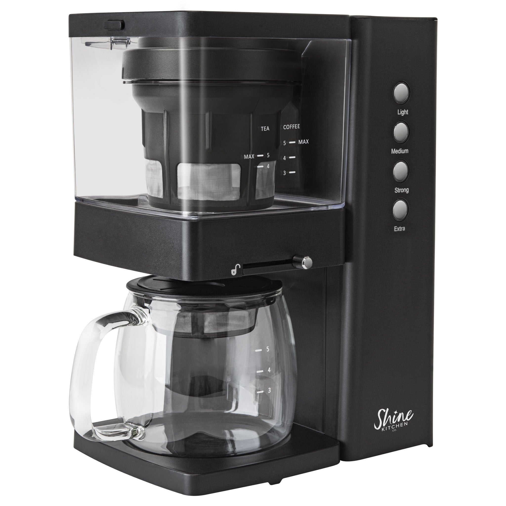 Shine Kitchen Co.® Certified Refurbished Cold Brew Coffee Maker & Tea Infuser - Fast Brewing with Vacuum Extraction Technology for Home, Office & Cafe Use