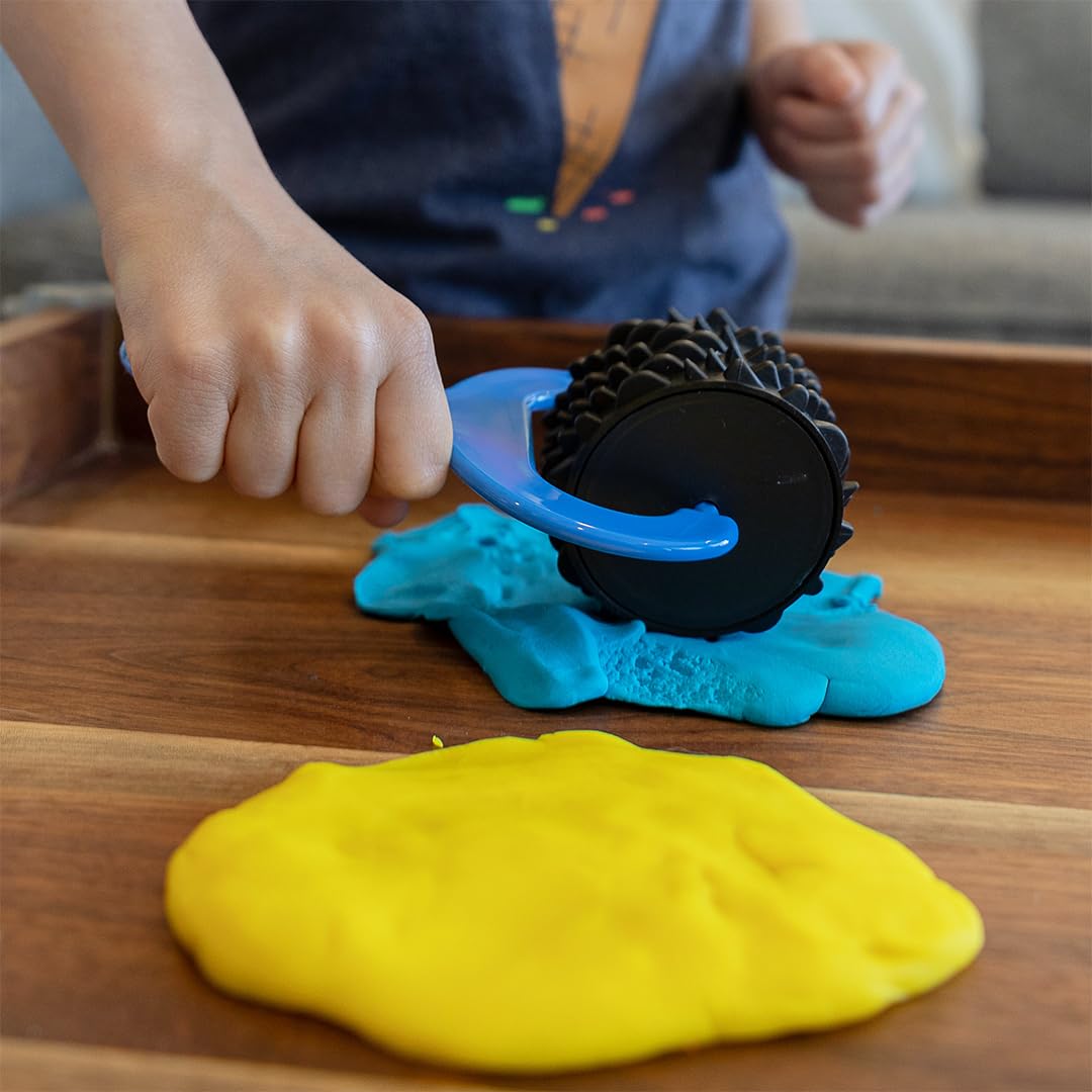 READY 2 LEARN Paint and Dough Explorers - Set of 4 Chunky Texture Rollers for Kids Art & DIY Projects - Pottery, Posters & Play Dough Tools - Perfect for Classroom, Homeschool & Creative Play