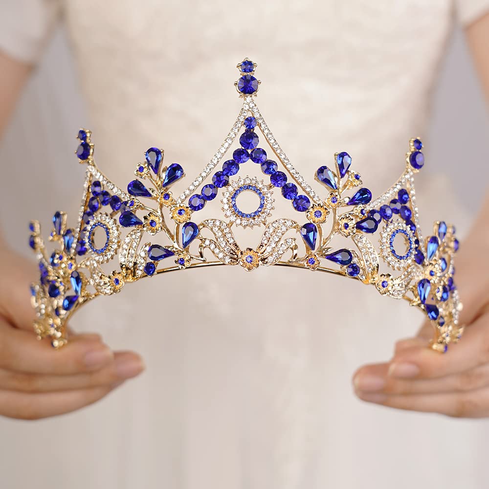 JWICOS Crystal Pearl Wedding Tiara for Bride - Elegant Queen Crown Hair Accessories for Women | Perfect for Pageants, Birthday Parties & Prom Events