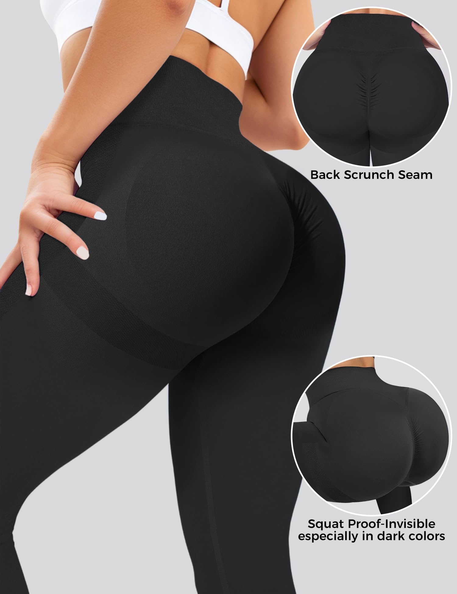 Booty Lifting Leggings for Women - High Waisted Tummy Control Yoga Pants for Gym & Running
