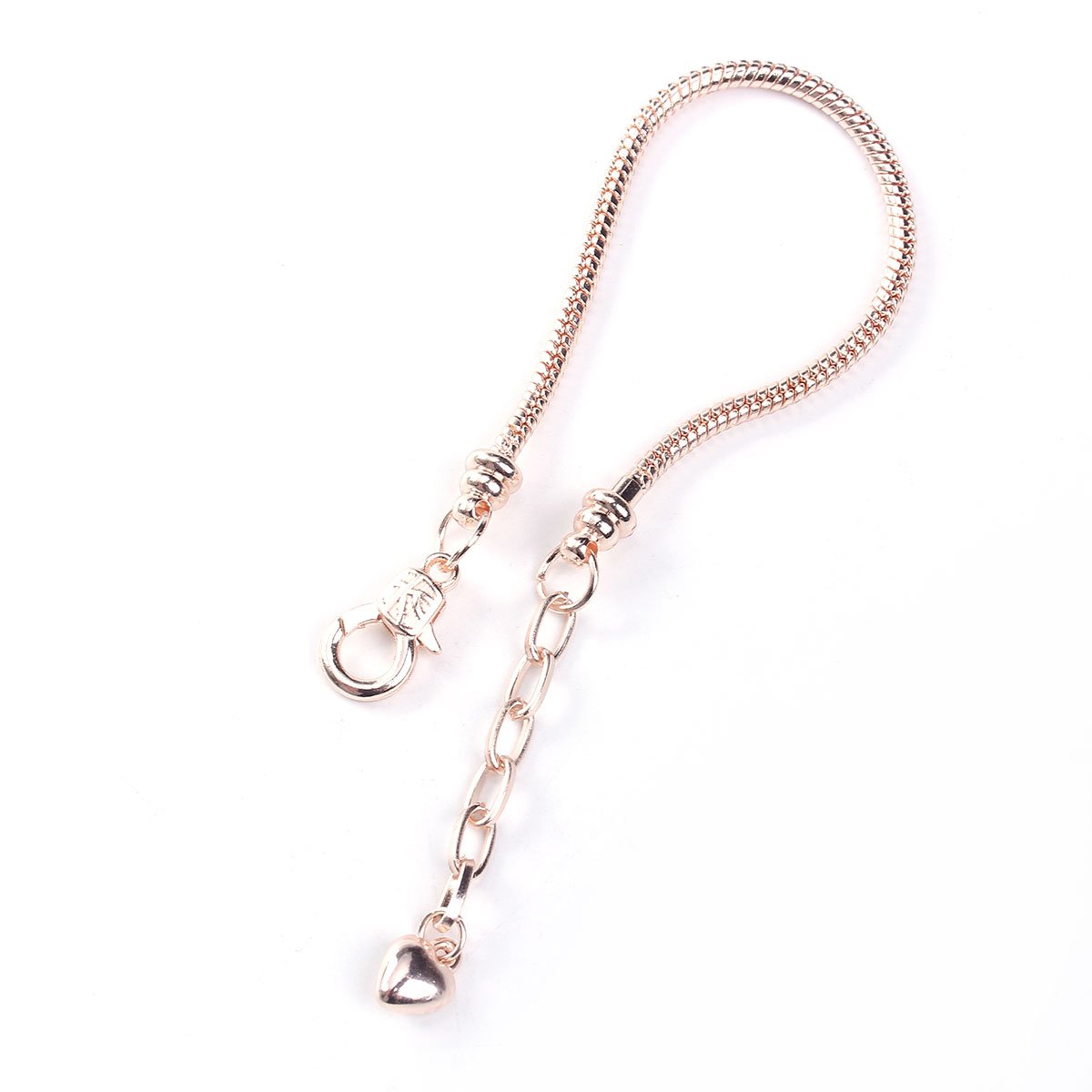 Sparkling Rose Gold Snake Chain Bracelet with Lobster Clasp - Elegant Jewelry for Women, Perfect for Parties, Date Nights & Special Occasions
