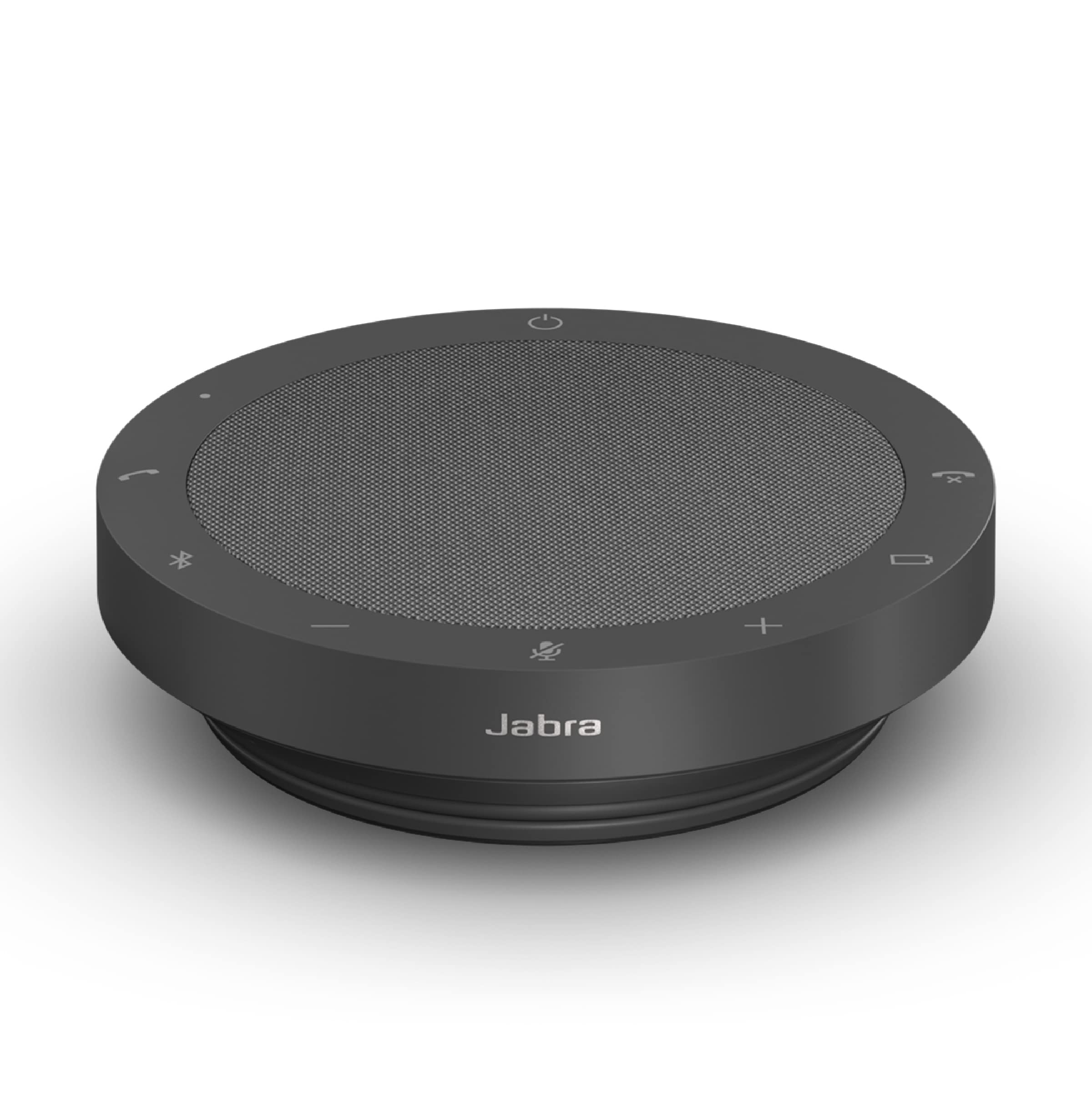 Jabra Speak2 55 Wireless Bluetooth Speakerphone - Compact Portable Speaker with 4 Noise-Cancelling Mics, 50mm Full-Range Speaker & HD Audio - Zoom & Google Meet Certified (Dark Grey) - Perfect for Home Office, Conference Calls & Remote Meetings