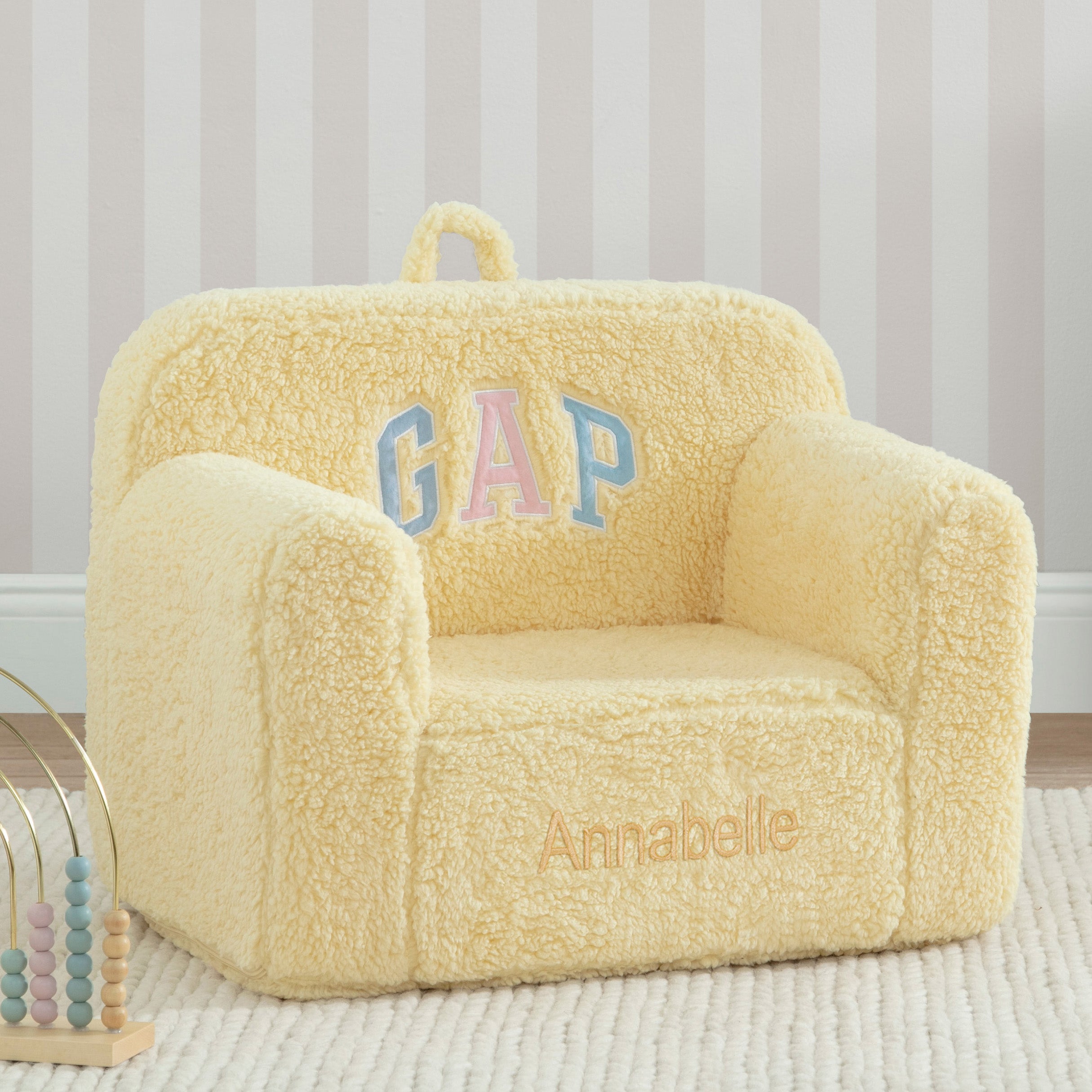 Personalized BabyGap Sherpa Chair - Cozy & Custom Kids' Seat for Nursery, Bedroom, or Playroom - Perfect for Reading, Relaxing & Snuggling
