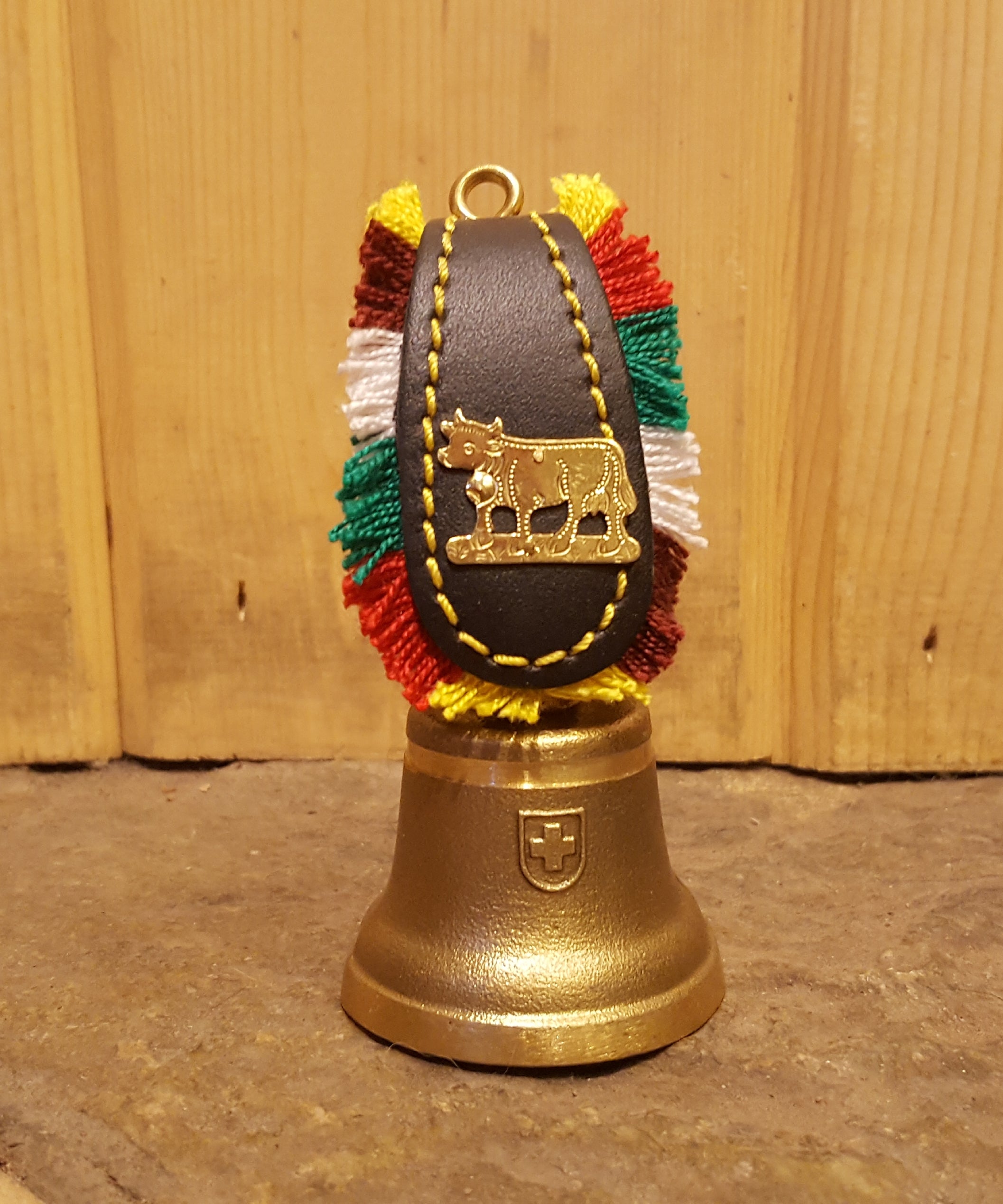 Authentic Swiss Cowbells - Traditional Alpine Brass Glocken with Leather Strap - Perfect for Farm Animals, Hiking Accessories & Home Decor