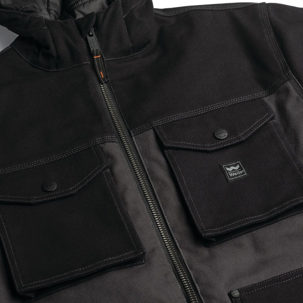 Walls Men's Edgewood Waterproof Duck Insulated Work Coat - Heavy Duty Winter Jacket for Outdoor Construction & Hunting | Black YC12 | Cold Weather Protection for Work & Outdoor Activities