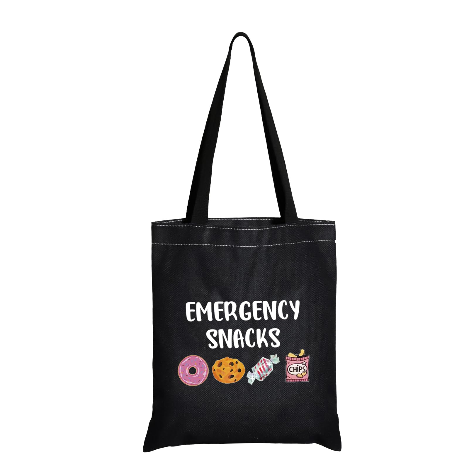 JXGZSO Reusable Emergency Snack Storage Pouch - Food Safe BPA-Free Snack Bag for Hiking, Camping & Travel - Perfect Gift for Food Lovers (Black)