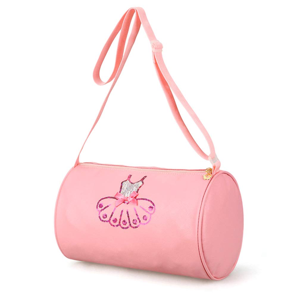 TENDYCOCO Pink Ballet Dance Bag for Girls - Ballerina Duffel Bag with Tutu Dress Storage - Perfect for Dance Classes, Recitals & Ballet Practice