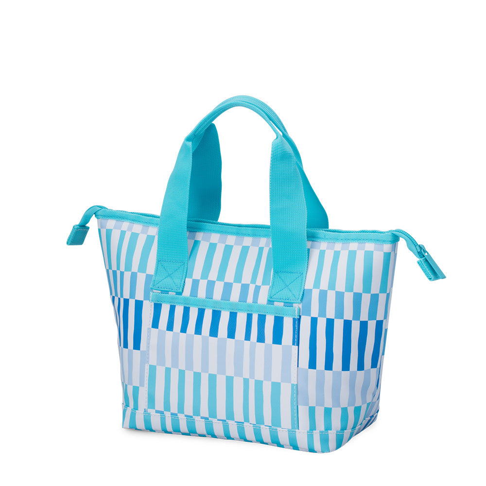 Premium Glacier Stripe Insulated Lunch Bag - Leakproof & Reusable for Work, School & Picnics | Stylish & Eco-Friendly Food Container