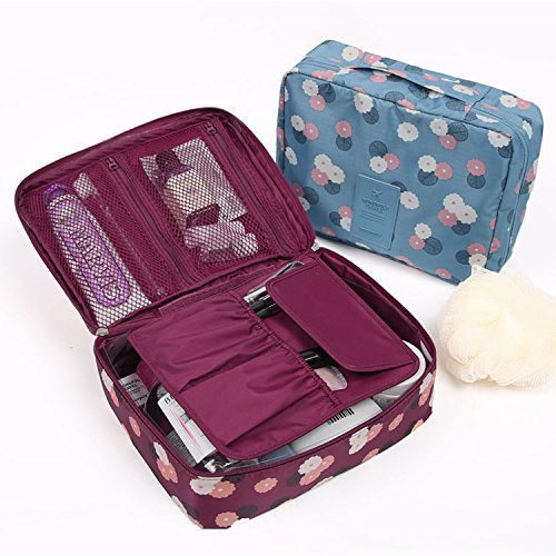 DARKSTICK™ Waterproof Makeup Bag for Women - Travel Cosmetic Organizer Case with Washable Pouch, Portable Storage for Toiletries & Cosmetics | Perfect for Travel, Gym, and Daily Use