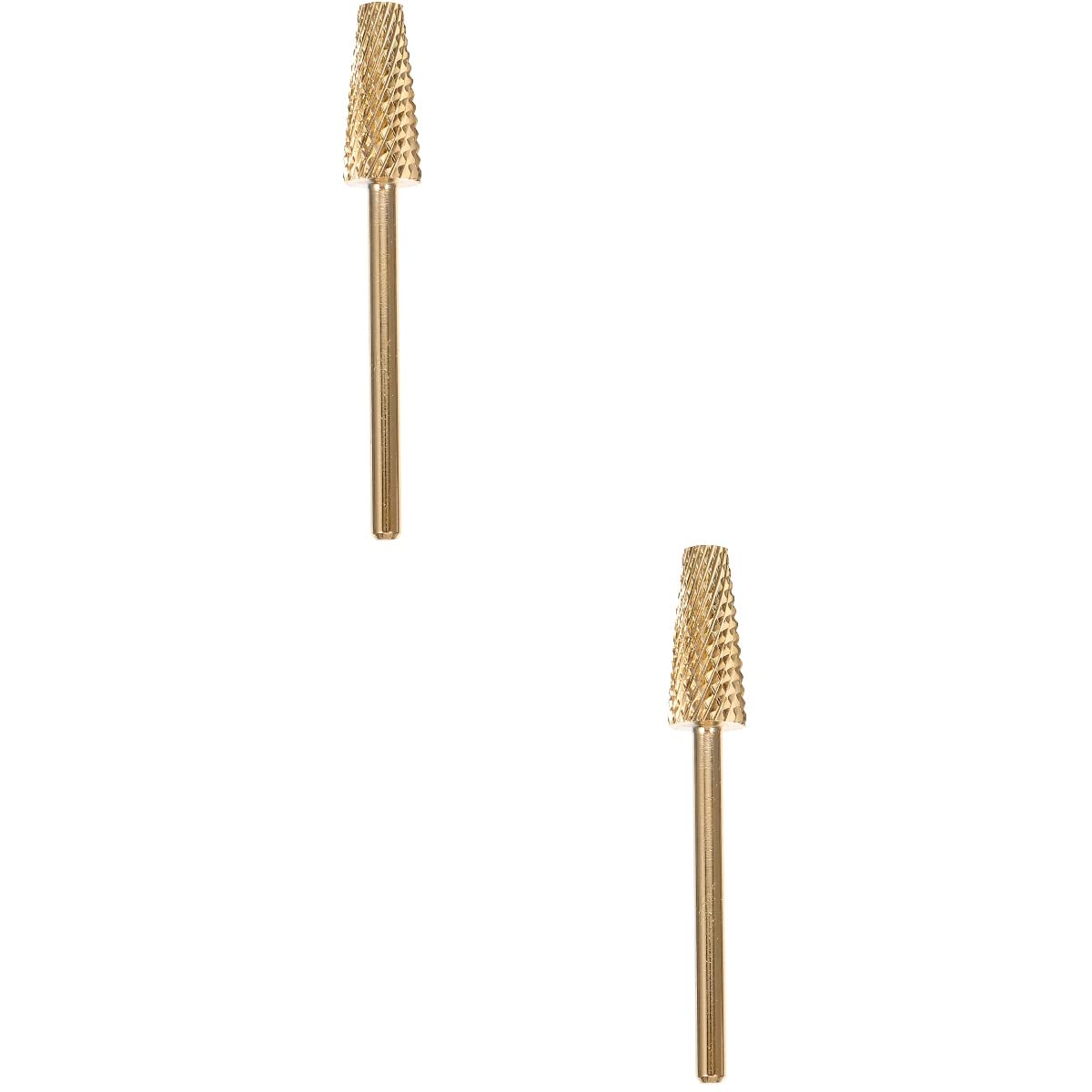 EXCLUZO 2-Piece Replacement Nail Drill Bits Set - Professional Nail Art Polishing & Grinding Heads with Sanding Bands for Manicure & Pedicure - Gold Accessories for Salon & Home Nail Care