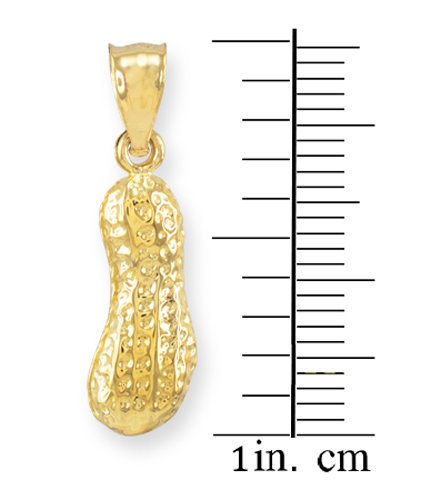 10K Yellow Gold Peanut Charm Pendant Necklace for Women - Dainty Minimalist Jewelry Gift for Birthday, Anniversary | Perfect for Everyday Wear, Layering & Special Occasions