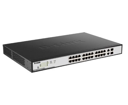 D-Link DGS-1100-26MPP 26-Port Gigabit PoE++ Smart Managed Switch - High-Speed Network Solution for Office, Home & Business Use