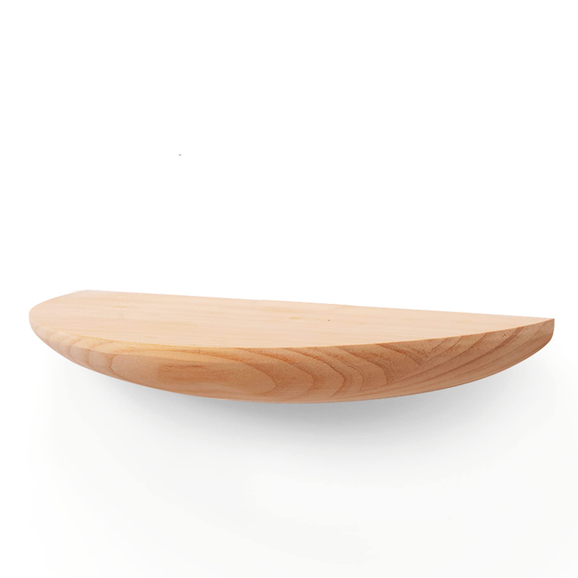 SUN RDPP Semi Circle Floating Shelves - Solid Wood Wall Shelf for Bedroom, Living Room, Bathroom, Kitchen & Office - 21cm (8.2in) Round Decorative Display Storage Rack - Perfect for Small Spaces, Home Decor & Organizing Essentials