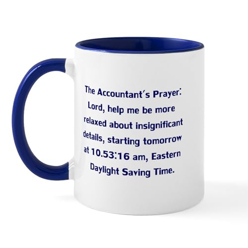White/Navy Inside - Accountant's Prayer Mug